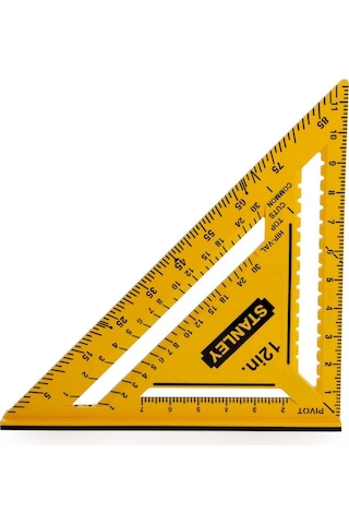 Stanley Stht46011 Çift Renkli Abs Plastik İnç Ölçülü Gönye 12''
