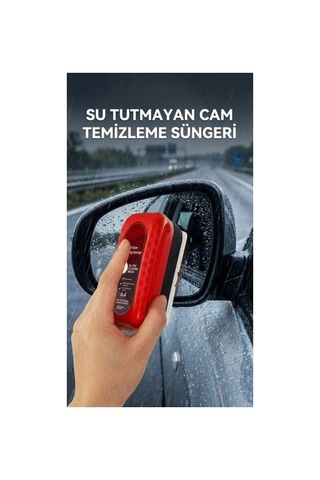Buğz Su Tutmayan Araç Cam Temizlik Süngeri Pratik Kullanım Diğer