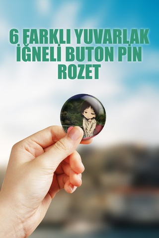 Takopii No Genzai Takopi's Original Sin Çanta Süsü Rozet İğneli Buton Rozet Seti 6 Adet Çok Renkli