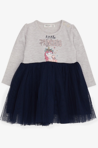 Breeze Kız Çocuk Elbise Unicorn Baskılı 1.5-5 Yaş, Bej Melanj