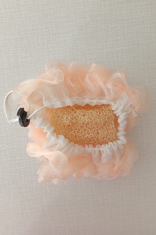 Sabun Koyulabilir Büzgülü Banyo Lifi