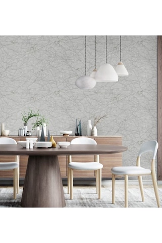 Adawall Roka 16m2 Duvar Kağıdı 23107 Serı Mermer Desen 3boyutlu Silinebilir Antrasit