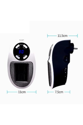 500 Watt Priz Tipi Uzaktan Kumandalı Taşınabilir Isıtıcı