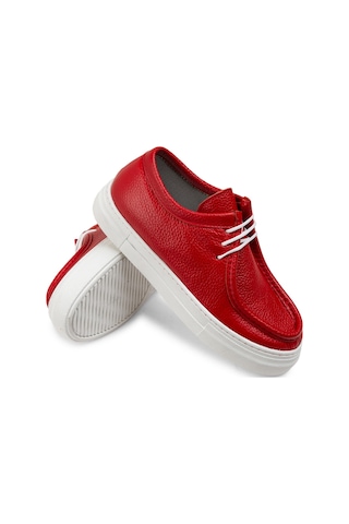 Deery Hakiki Deri Kırmızı Kadın Sneaker - Z1682zkrmc01 Kırmızı