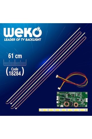55'' Universal E-led 69 Ledli 7020 610mm 360-450ma 72-75v Çift Led+sürücü+kablo Takım Wk-0367 Tv Led Bar