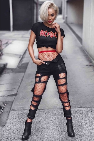 Merry See Fileli Çorap Kırmızı-Kırmızı-Standart (417873523)