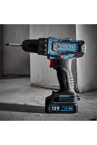 Erbauer EDD12-Li-2 Çift Akülü Matkap 12V