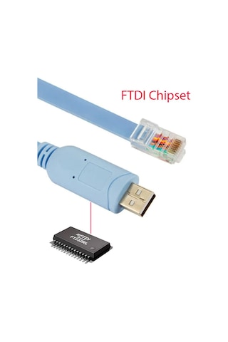 Usb 2.0 To Rj45 Cisco Konsol Kablo Ftdı Ft232rl Chipseli Cisco Uyumlu Kablo