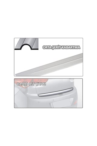 Mercedes Vito W447 Krom Bagaj Alt Çıtası 2014 Üzeri P. Çelik Şe