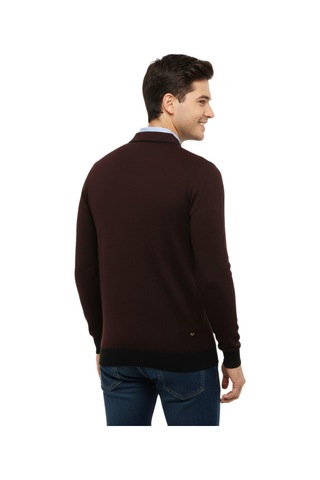 Çizgi Erkek Polo Yaka Kazak Cepli Çelik Örgü Klasik Kalıp 5208f Bgl-st04963 Bordo