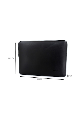 Siyah Renk Büyük Boy 15,6 İnç Macbook Kılıf Ve Laptop Çantası Siyah