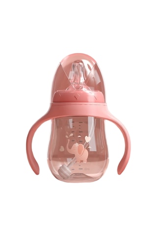 Neevoyu 180ml Yeni Doğan Bebek Biberonu - Geniş Açık, Silikon Emzik, Ergonomik Tutamaklı, Hava Emici Valfli, Çocuklar İçin Bağımsız İçme Eğitimi