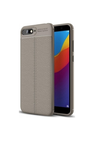 Huawei Y6 2018 Deri Görünümlü Lux Niss Silikon Kilif 457501578
