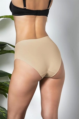 Fevien 3'lü Paket Dikişsiz, İz Yapmaz, Lazer Kesim, Yüksek Bel Slip Külot Cappucino Brf21263 Cappucino