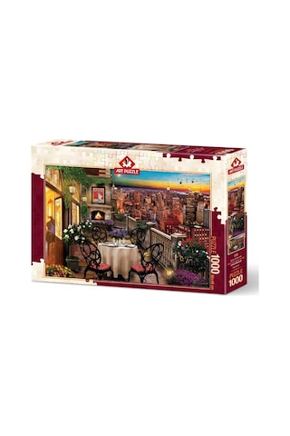 Art New York'Ta Akşam Yemeği Puzzle (1000 Parça)