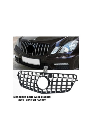 W212 GTR E Seri Spor Ön Panjur Izgaralı Piano Black-Krom 2009-2013