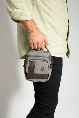 Kanvas 7 Bölmeli El Ve Omuz Erkek Çantası 413 Toprak