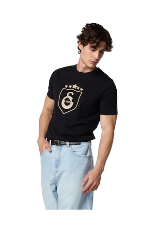 Gsstore Galatasaray Kalkan 5 Yıldız T-shirt E251395 Siyah