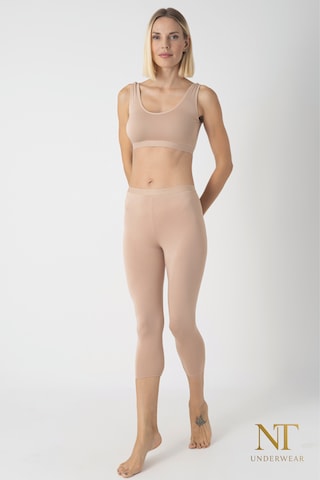 Nt Underwear Kadın Bambu Kapri Tayt Hafif, Rahat, Terletmeyen Ten