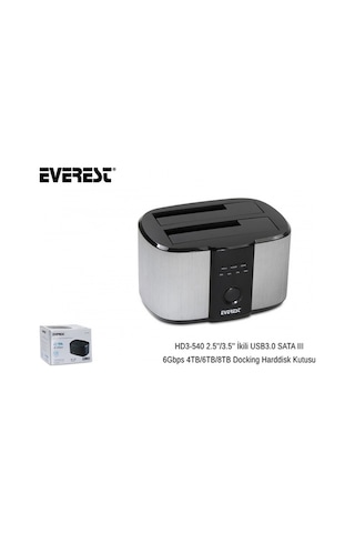 Everest Hd3-540 Usb 3.0 2Li 2.5" 3.5"Dock Station