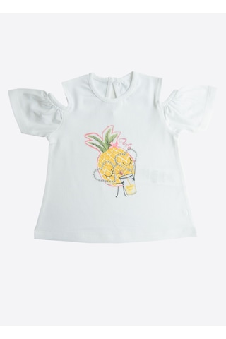 KitiKate Organik Juice T-shirt Beyaz