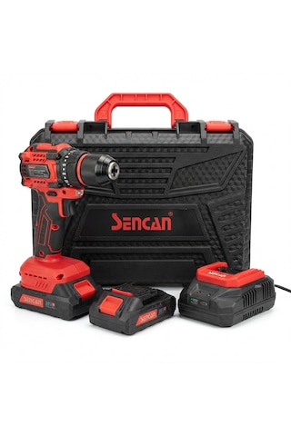Sencan D531308 Full Set 20V 70 NM 2.0AH Kömürsüz Şarjlı Vidalama Matkap