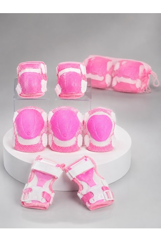 Pembe Çocuk Kaykay Paten Scooter Bisiklet Koruyucu Dizlik - Lisinya