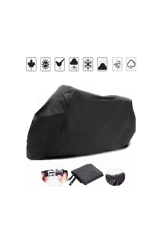 Apt4 Siyah Motosiklet Brandası Premium Ultra Kalın