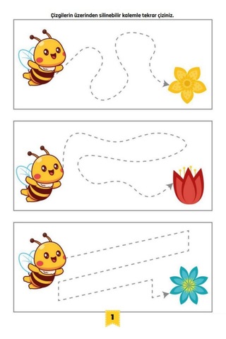 1-5 Yaş Çizgi Çalışmaları Yaz-sil Kitabı