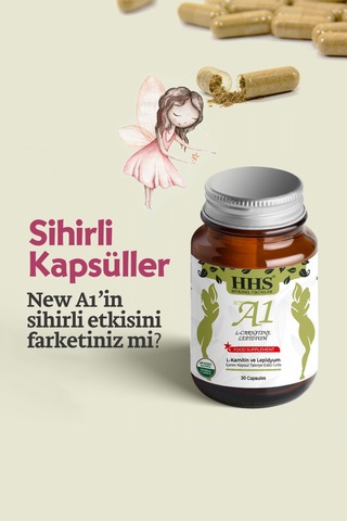 New A1 L Carnitine Lepidium Bitkisel Kapsül 3 Adet Aromasız