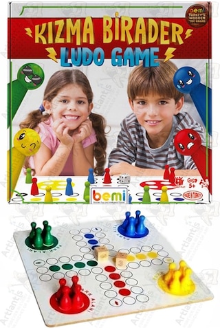 Kızma Birader Ahşap Tablalı 1 Paket Kızma Birader Eğlenceli Çocuk Aile Oyunu Çocuk Kutu Oyunu