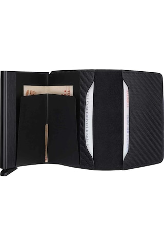 Walsmart Book Carbon Akıllı Mekanizmalı Deri Cüzdan