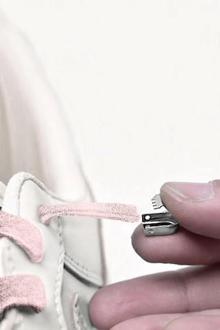 Akıllı Kilitli Ayarlanabilir 1 Çift Pembe 6 Mm Lastik Pratik Bağcık Pembe