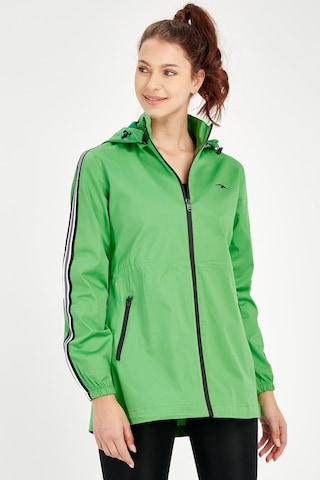 Maraton Sportswear Regular Kadın Kapşonlu Uzun Kol Basic Yeşil Ceket 19353 YESIL Yeşil