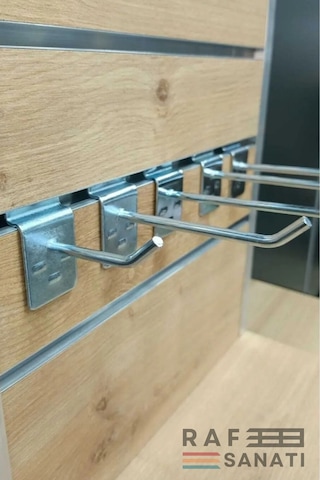 10 Adet Kanallı Pano Kancası 20 Cm Askı Kanca Raf Askısı Aksesuar Galvaniz
