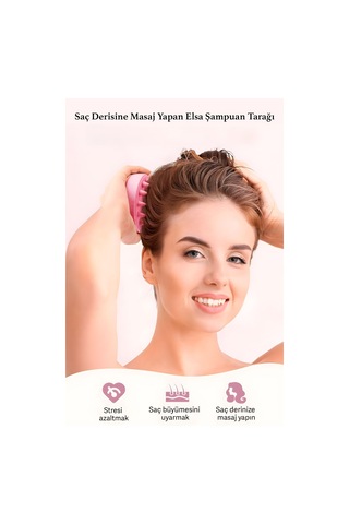 Elsa Professional Duş Tarağı Yumuşak Silikon Saç Yıkama&saç Derisi Masaj Tarağı