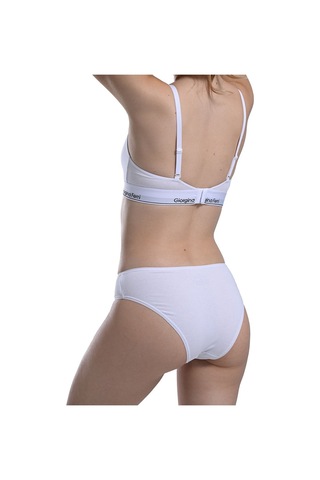 Likralı 6'lı Kutu Premium Slip Külot Laura G-006 F Beyaz