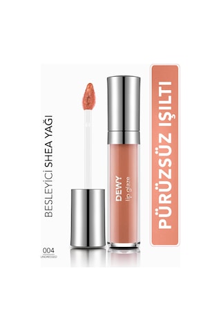 Flormar Besleyici Dudak Parlatıcısı - Dewy Lip Glaze - 004 Undressed-8682536068079