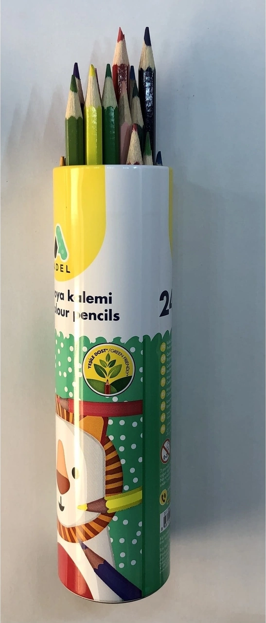 24 Renk Kuruboya Kalemi Tüp -