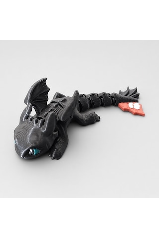 Hareketli Eklemli Mini Ejderha Figürü 3D Baskı 7,5 cm