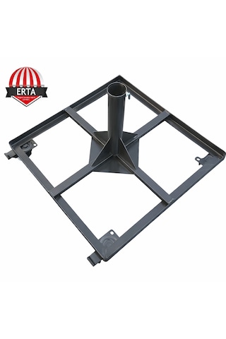 60 Cm X 60 Cm Mermerli Şemsiye Ayağı Altlığı Tekerlekli Stoplu Tüm Şemsiyelere Uyumludur Antrasit