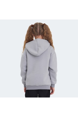 Slazenger LEXUS Çocuk Kapüşonlu Cepli Taş Gri Sweatshirt