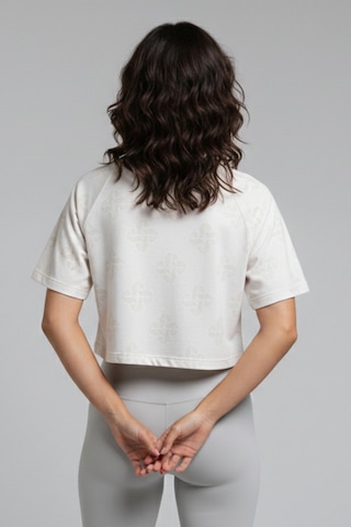 Soft&Basic Kadın 2'li Nakışlı %100 Organik Pamuk Bisiklet Yaka Kısa Crop T-shirt Beyaz-beyaz