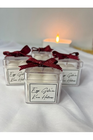 Hediyelik Mumlar Kurdelalı Buble Hediyelik Mum, Nikah Şekeri, Doğum, Sünnet, Düğün Nişan Söz 20 Adet