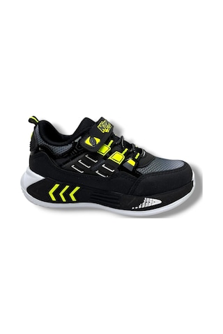 Ndrops 028-26 Anorak Anatomik Çocuk Sneaker Siyah Sarı 31-35 Siyah