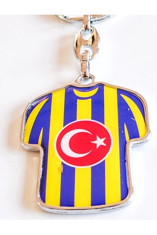 Moncuk Design Sarı Lacivert Takım Formalı Metal Anahtarlık