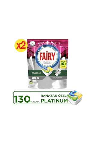 Fairy Platinum Plus Özel Seri Bulaşık Makinasi Deterjanı 2 x 65 Tablet