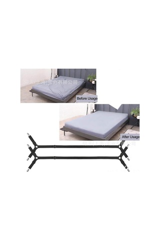 Hfambition Ev İçin Yüksek Kaliteli Çarpraz Çıtçıtlı, Ayarlanabilir, Esnek Perde Sabitleyici Kelepçesi - Siyah, 2 Adet Siyah