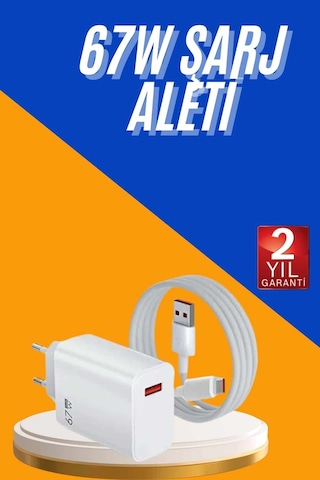 67w Hızlı Şarj Yüksek Voltaj Korumalı Type C Şarj Adaptörü 92008061
