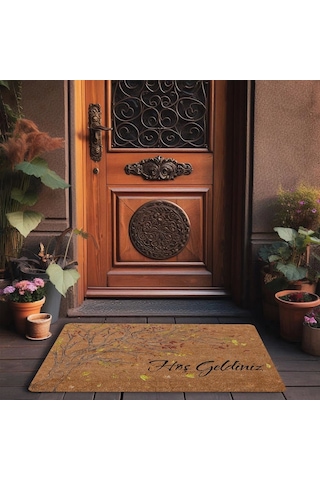 Valerine Life Yaprak Dökümü Ağaç Temalı Hoş Geldiniz Kapı Önü Paspası 45x70cm